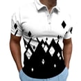 thumbnail image 2 of PNTUTB Men's Fashion Striped Color Blocked Casual Relaxed Button Down Collar Short Sleeve Pullover Blouse, 2 of 6