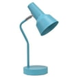 thumbnail image 2 of Simple Designs 15.2" Sleek Essentials Metal Cone Shade Desk Lamp With Adjustable Shade, For Office, Desk, Nightstand, Dorm, Cyan Blue, 2 of 6