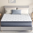 thumbnail image 3 of Full Mattress, Lecuneey 12" Hybrid Memory Foam Individually Pocket Innerspring Mattress in a Box Medium Firm Support, Pressure Relief, CertiPUR-US Certified, Full Bed Mattress for Kids & Adults, 3 of 5