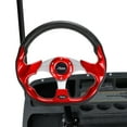 thumbnail image 5 of Roykaw Golf Cart Steering Wheel Universal for EZGO Club Car Yamaha, Golf Cart Accessories, Red, Racing Style, 5 of 9