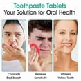 thumbnail image 4 of Pastillas blanqueadoras masticables de pasta de dientes, 150 unidades, con tarro de cristal, 4 of 7