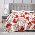 thumbnail image 4 of Kll Fleece Blanket Plush Throw Blanket Cute Mushroom,Soft Fuzzy Cozy Flannel Blanket For Couch Sofa Bed.(40"X30"), 4 of 9