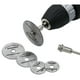 thumbnail image 4 of Mini hoja de sierra circular, herramienta rotativa para Dremel, cortador de metal, juego de herramientas eléctricas, discos de corte de madera, taladro, cortador de mandril, 6 cuchillas + 1 vástago, 4 of 5