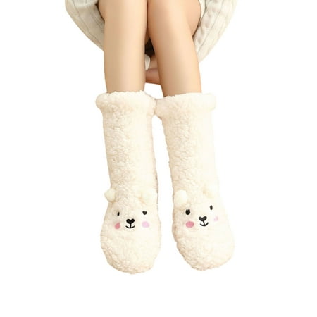 

Bmnmsl Women Men Socks Thickened Coral Velvet Sleep Floor Socks