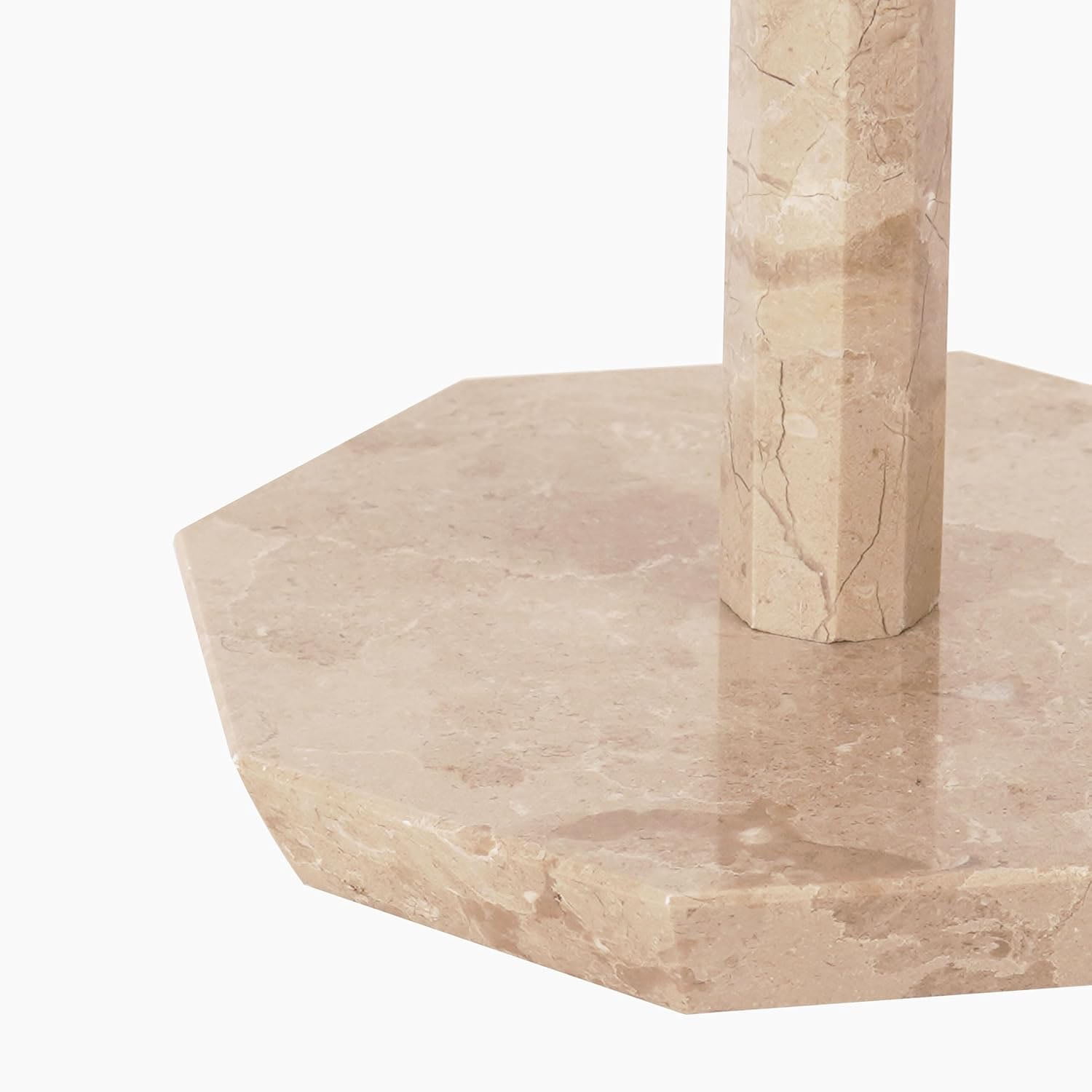 Elborse Marble Paper Towel Holder 12.5 Inch Verona Handmade Star Countertop Stand for Kitchen & Bathroom, Elegant Stone Design, Paper Towels Organizer, Kitchen Décor Accessory