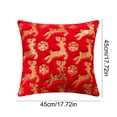 thumbnail image 3 of Funda de Almohada Navideña con Renos y Copos de Nieve, Funda Decorativa con Lentejuelas, Peluche Rojo, Funda de Almohada Bordada con Forma de Reno, Ideal para La Decoración Navideña., 3 of 6