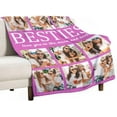 thumbnail image 5 of Personalized Blankets and Throws Custom Blankets with Photo Text Customized 1-20 Pictures Blanket for Couple Mom Dad Friend Personalized Gifts for Birthday Christmas Wedding Anniversary Blankets, 5 of 5
