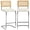 White 2PCS - 29.3" Seat Height, variant on Zesthouse 26" Rattan Counter Height Bar Stools Set of 2, Boucle Upholstered Barstools with Cane Back and Metal Base, Mid Century Counter Height Chairs for Kitchen Island, Black