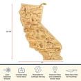 thumbnail image 5 of Totally Bamboo Destination California State Shaped Serving and Cutting Board, Includes Hang Tie for Wall Display, 5 of 7