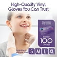 thumbnail image 4 of Inspire Medium Powder Free Exam Grade Stretch Vinyl Gloves Medium Box of 100, 4 of 6