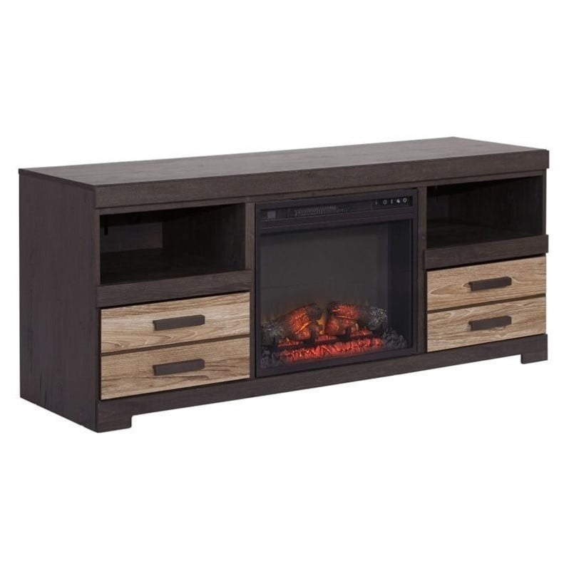 Ashley Harlinton 63 Tv Stand With Led Fireplace Insert In Warm