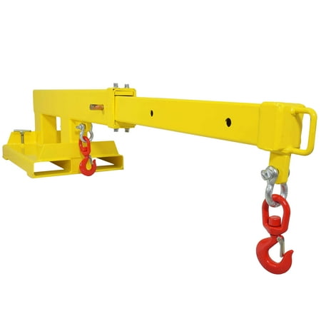2 Ton Jib Crane - Forklift Mobile Crane Lifting Hoist Truss Jib Boom 2 Hooks 5500 lb Capacity