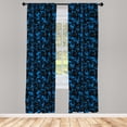 thumbnail image 3 of Ambesonne Camouflage Curtains, Dark Tones Hiding, Pair of 28"x84", Army Green Black and Blue, 3 of 5