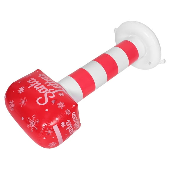 HONMEET Inflatable Standing Santa Mailbox Holiday Outdoor Decoration PVC Quick Setup Christmas Ornament