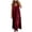 Red, variant on Dresses for Women 2026 Summer Casual Boho Tiered Sundress V Neck Sleeveless Maxi Dress Modest Beach Long Dress (Red, M)