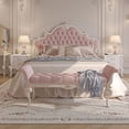 thumbnail image 2 of Girl Wood Luxury Bed Nordic Queen Cute Modern Twin King Bed Bedroom Princess Leather Camas De Matrimonio Dormitorio Furniture My Lux Decor Round, 2 of 8
