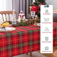 thumbnail image 4 of Romanstile Christmas Tablecloth for Rectangle Tables,Polyester Table Cover Perfect for Holiday Parties,Dining and Banpuet (Christmas Red Plaid Xmas Waterproof Tablecloths,60*102in), 4 of 8