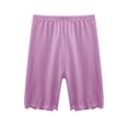 thumbnail image 3 of Manyakai Toddler Girls 6 Pack Dance Shorts Bike Shorts Solid Elastic Waist Ruffle Gymnastics Violet 130, 3 of 6