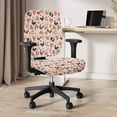 thumbnail image 3 of ZUXONGSY Rooster Flower Office Chair Cover 2 Pack Rotating Chair Cushion with Elastic Edge Polyester Chair Protector Cover Removable Sliding Covers for Work Chairs, 3 of 7