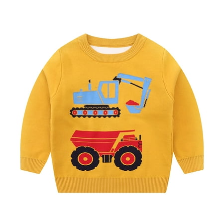 

Toddler Boys Girls Tops Long Sleeve Cartoon Prints Sweater Kids Clothing Size 5-6T