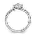 thumbnail image 2 of Stackable Expressions Sterling Silver Diamond Turtle Ring, 2 of 8