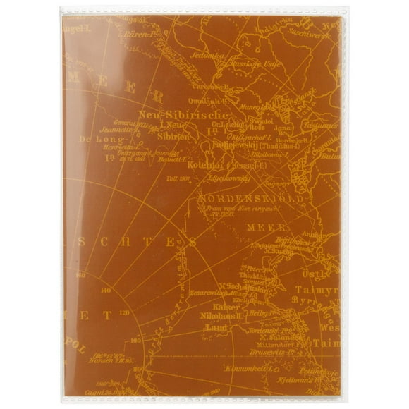 Pinnacle Frames and Accents Soft Brag Gold Map Photo Album