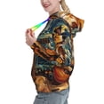 thumbnail image 2 of Daiia Starry Night Guitar Dog Pattern Women's Fashion Hoodies & Sweatshirts with Kangaroo Pocket Hooded Sweatshirt with Eye-catching Drawstrings-XX-Large, 2 of 7