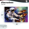 thumbnail image 5 of Stupell Industries Contemporary Cosmic Drummer Musician Canvas Art, 36 x 24, by Leon Devenice, 5 of 9