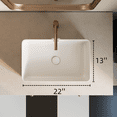 thumbnail image 2 of Los Flexi 22" x 13" Rectangular Vessel Sink with Rear Overflow, White Porcelain Above Counter Sink, 2 of 13