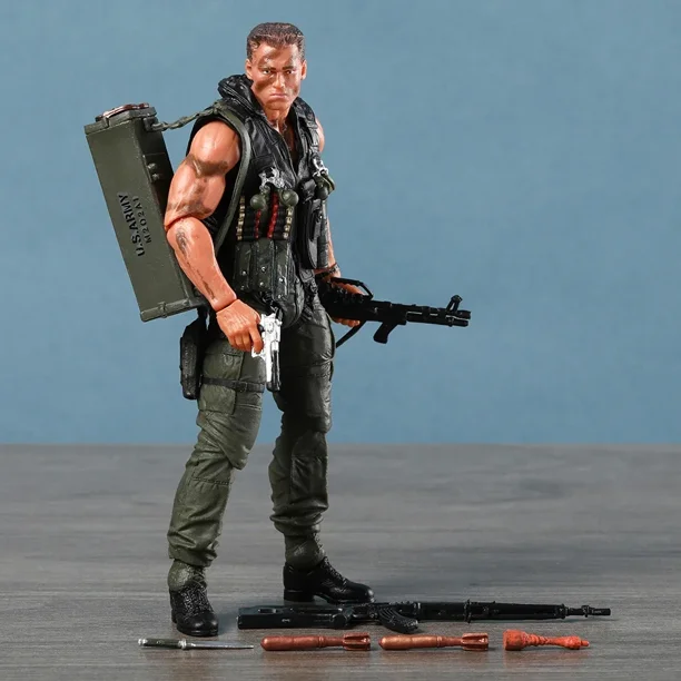 NECA Commando 30 aniversario John Matrix PVC figura de acción