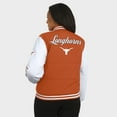 thumbnail image 6 of Women's WEAR by Erin Andrews  Burnt Orange Texas Longhorns Varsity Puffer Jacket, 6 of 6