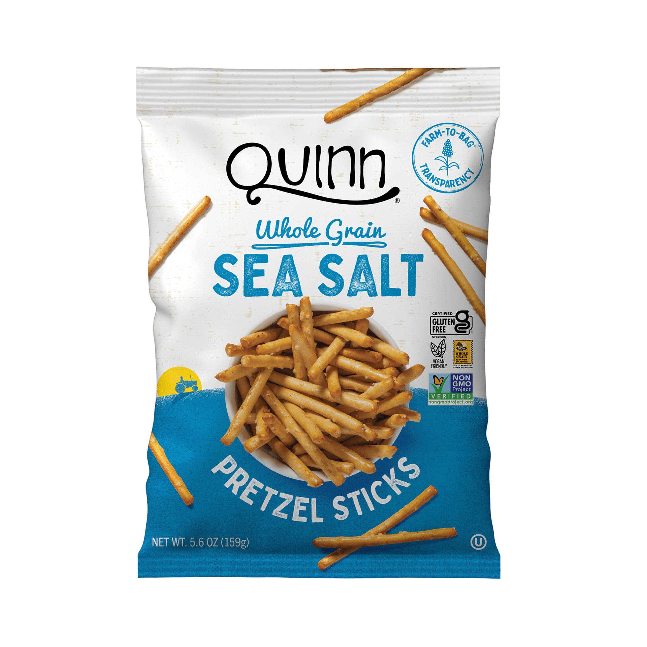 Quinn Gluten Free Sea Salt Pretzels Sticks, 5.6 Oz