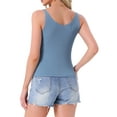 thumbnail image 3 of INSPIRE CHIC Women's Loungewear Sleeveless Soft U Neck Cami Soild Casual Sleepshirts XS Navy, 3 of 6