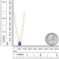thumbnail image 6 of Gem Stone King 14K Yellow Gold Purple Amethyst Necklace for Women | 0.78 Cttw | Gemstone February Birthstone | Pear Shape 8X5MM | With 18 inch Chain, 6 of 6