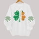 thumbnail image 2 of TaTaai Womens St Patricks Day Sweatshirt Long Sleeve Crewneck Casual Pullover Holiday Print Fleece Lined Top Gift, 2 of 6