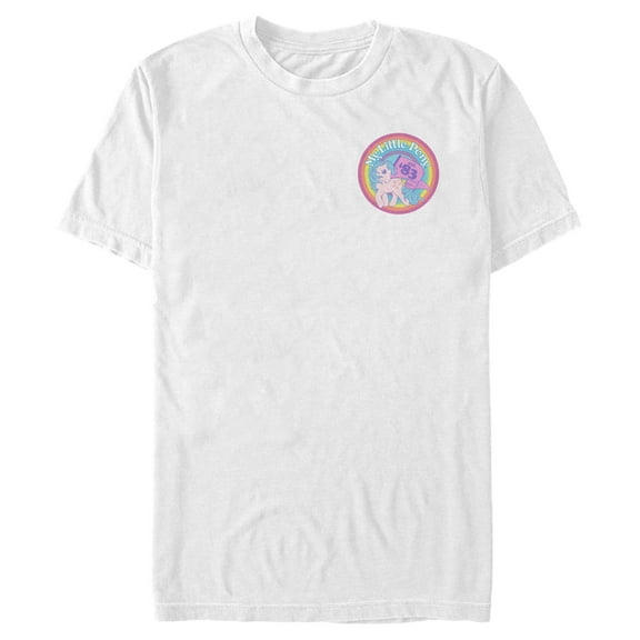 Men's My Little Pony Retro '80s Badge  Graphic Tee White 2X Large