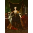 thumbnail image 2 of Johann Gottfried Auerbach 11x14 Black Ornate Wood Framed Double Matted Museum Art Print Titled: Elisabeth Christine Von Braunschweig-Wolfenbuttel (1730), 2 of 5