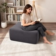 thumbnail image 7 of Oooh life Oversized Ottoman Bench for Bedroom, Footrest Ottoman & Accent Seat, Gray Corduroy Ottoman, Low Profile Ottoman Foot Rest, 7 of 7