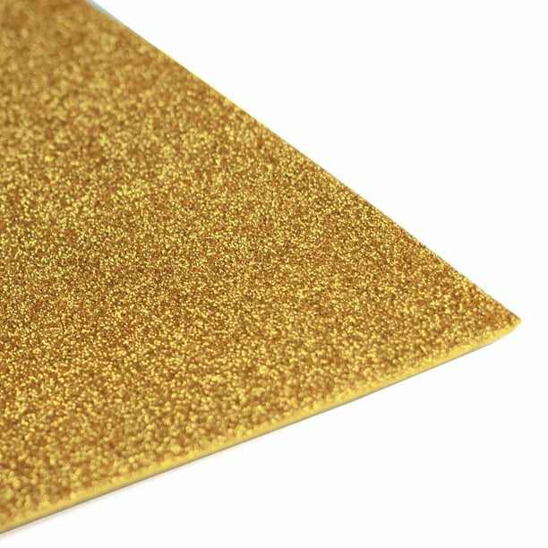 Glitter EVA Foam Sheets Arts and Crafts, 12"x18" 2MM, 10Piece Gold