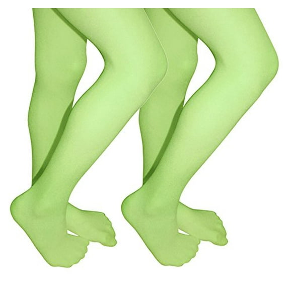 Ballet Dance Tights Girls Footed Microfiber 2 Pack