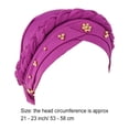 thumbnail image 2 of Sonducket 4 piezas Envoltura para la cabeza Estilos bohemios Cómodos colores surtidos Sombrero de pirata Atractivo suministros de abalorios Diademas para Accesorio para el cabello Violeta, 2 of 5