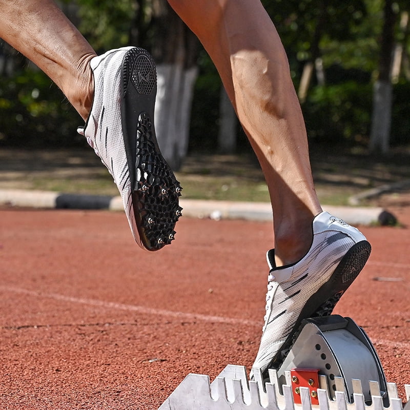 Track Spike Shoe for Men Professional Field and Track Shoes Breathable Running High Jump Racing Shoes