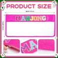 thumbnail image 4 of 1 PCS  Mahjong Bag - Empty Mahjong Tiles Bag Only with Zippered & Letters, Case Only(Hot Pink,Moh-jong), 4 of 12