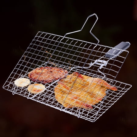 

Mairbeon Barbecue Grill Anti-rust Heat-resistant Strong Bearing Capacity Camping Barbecue Grill Mesh for Outdoor