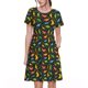 thumbnail image 1 of Balery Cartoon Dino Vestidos sueltos de manga corta para mujer, vestidos de verano 2025, vestidos casuales de corte A con vuelo., 1 of 6