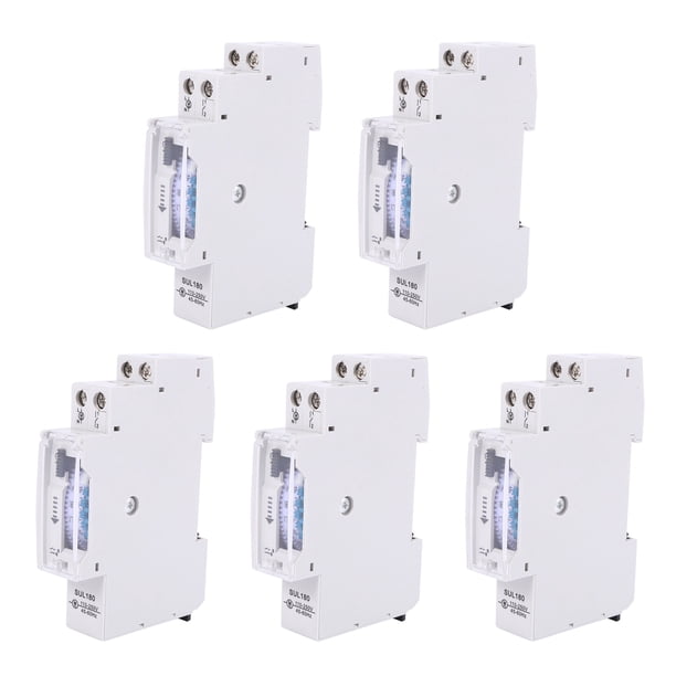 5X Sul180A 15 Minutos Temporizador Mecánico 24 Horas Programables Din Interruptor Temporizador