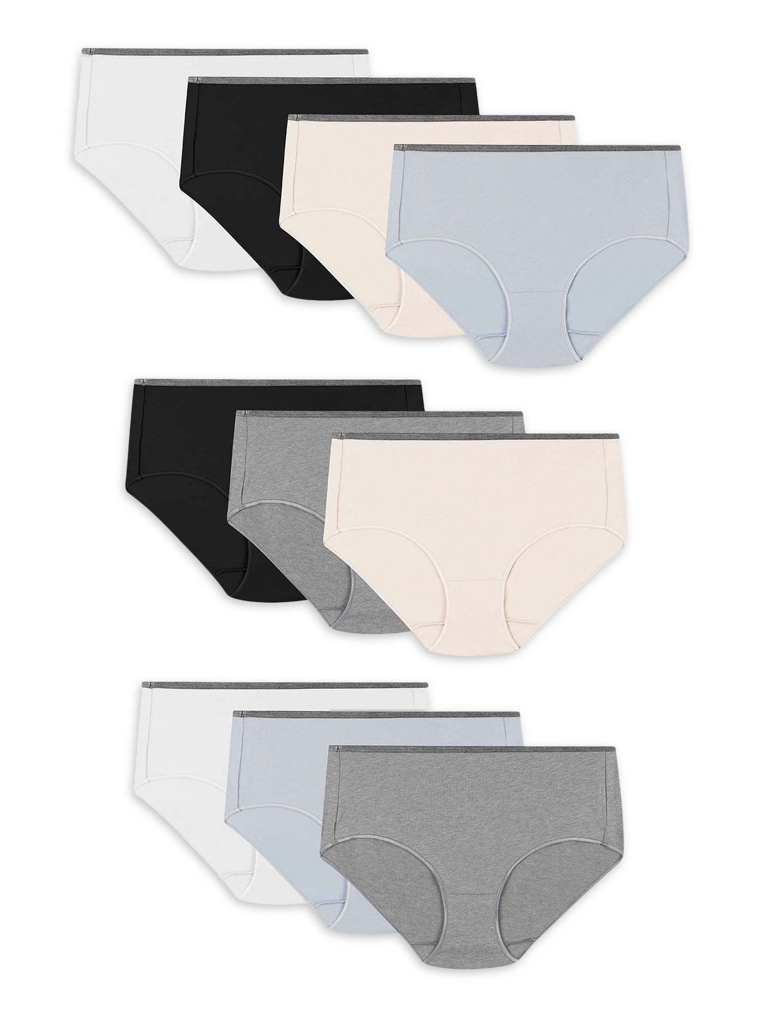 Hanes Women's Cool Comfort Cotton Stretch Brief Underwear, 10Pack