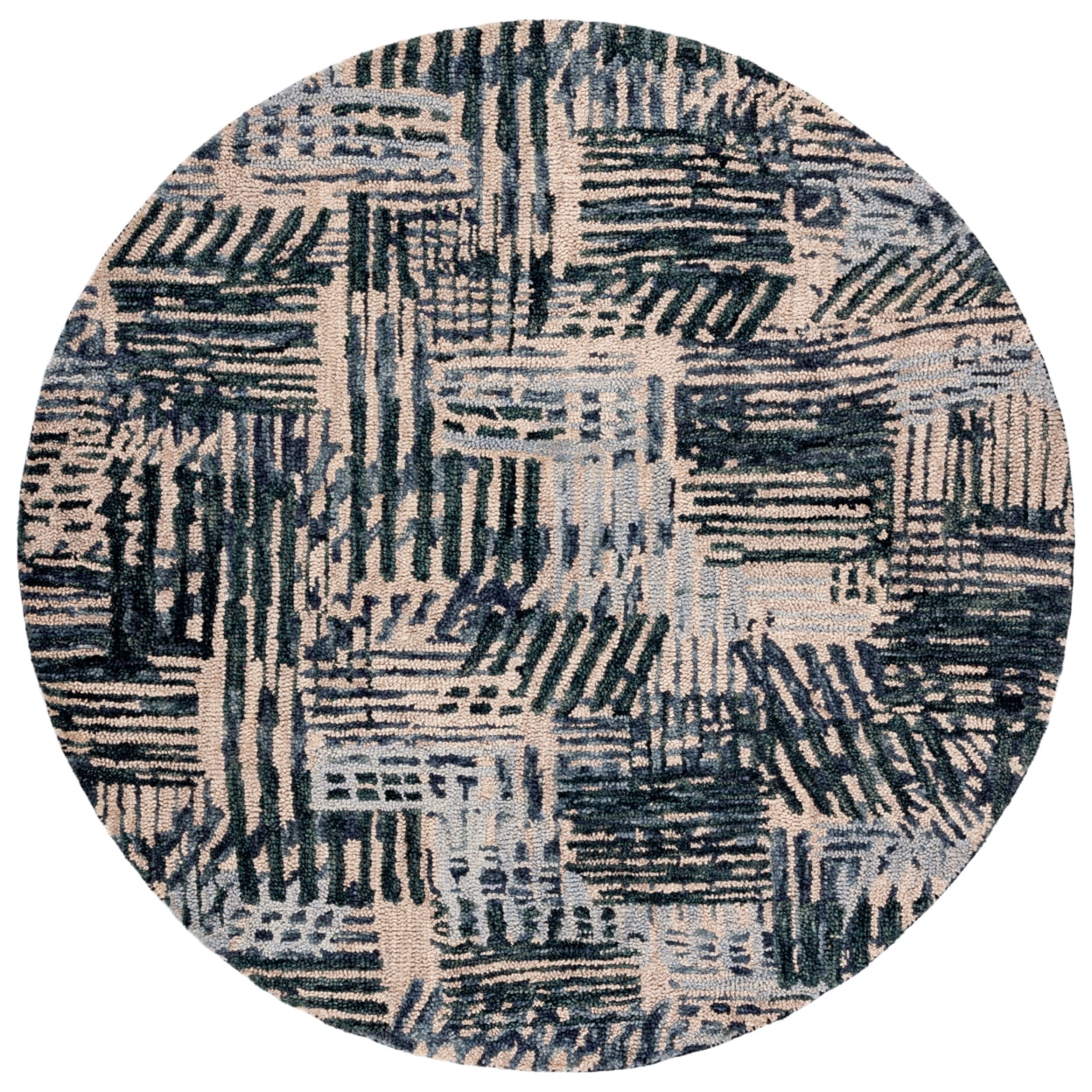 SAFAVIEH Rodeo Drive Alaois Abstract Area Rug, Black/Ivory, 8' x 10'