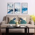 thumbnail image 3 of Embroidered Peacock Decorative Throw Pillow Case Silky Satin Cushion Cover (Left), 3 of 7