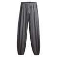 thumbnail image 3 of qucoqpe Men's Baggy Harem Pants Casual Loose Fit Yoga Pants Sweatpants Lightweight High Waisted Drawstring Wide Leg Hippie Pants Jogger Trousers, 3 of 5